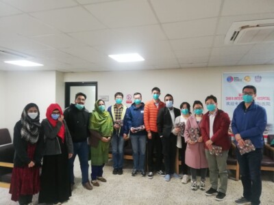 Site personnel, CanSino and Dimension Research team at Shifa International Hospital , Islamabad